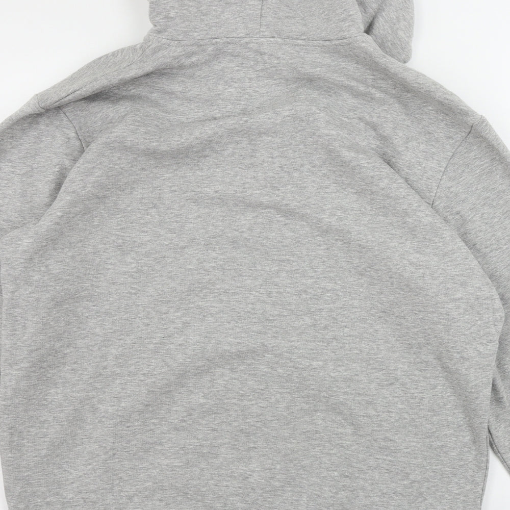 Mens UK Size L Preworn Grey Full Zip Hoodie