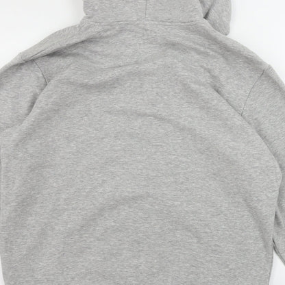 Mens UK Size L Preworn Grey Full Zip Hoodie