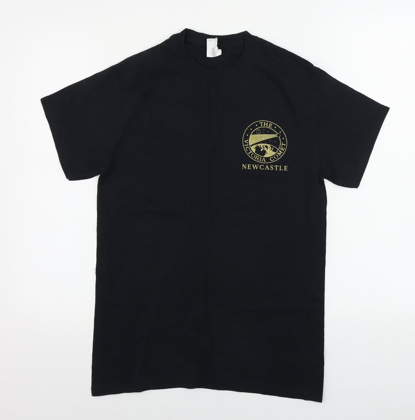 Womens UK Size S Gildan Black Basic T-Shirt