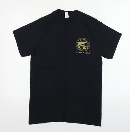 Womens UK Size S Gildan Black Basic T-Shirt
