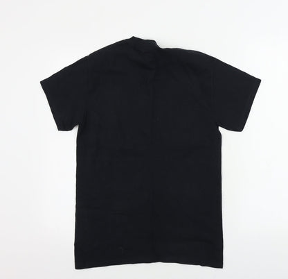 Womens UK Size S Gildan Black Basic T-Shirt