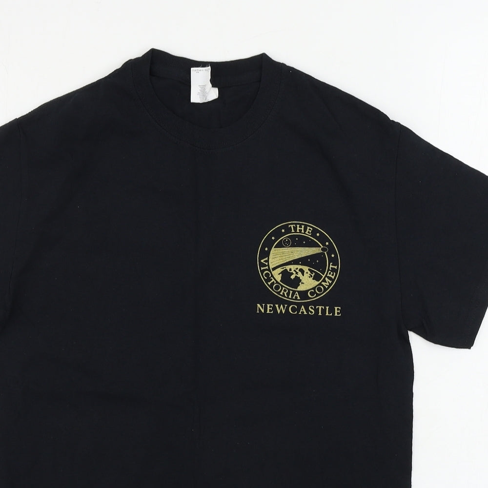 Womens UK Size S Gildan Black Basic T-Shirt