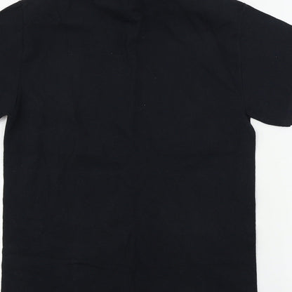 Womens UK Size S Gildan Black Basic T-Shirt