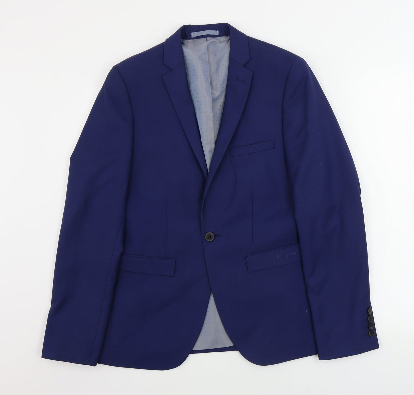 Mens UK Size 38 Burton Regular Blue Suit Jacket