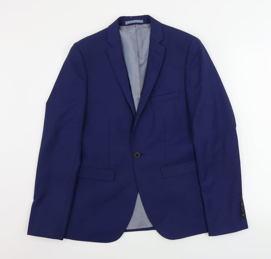 Mens UK Size 38 Burton Regular Blue Suit Jacket