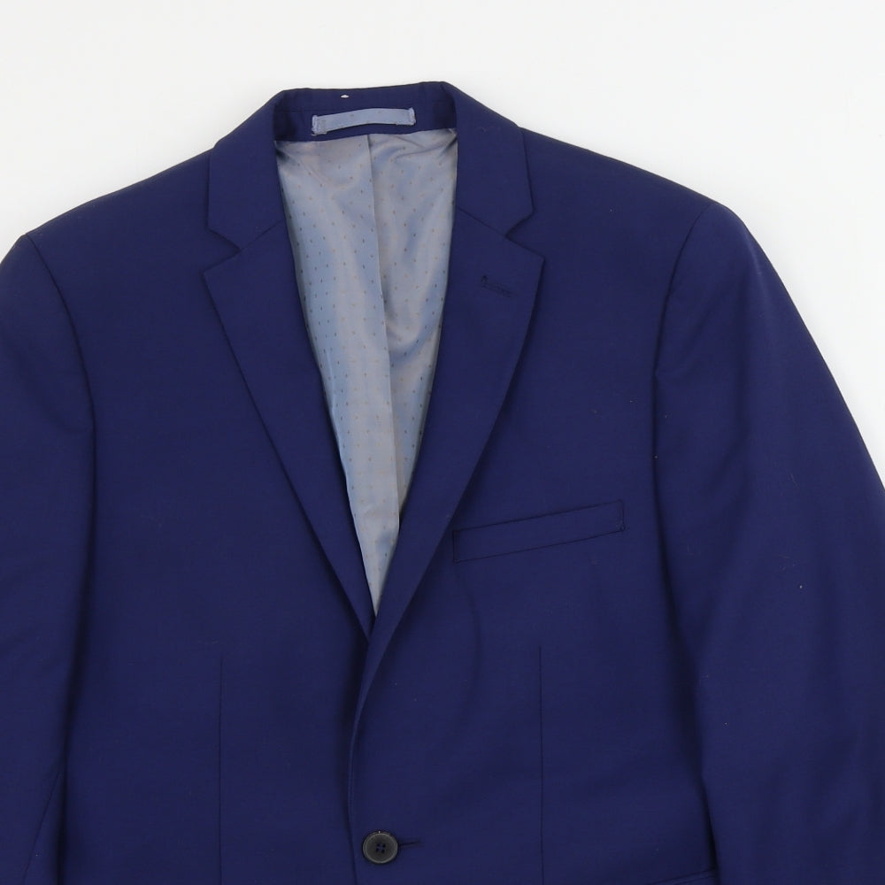 Mens UK Size 38 Burton Regular Blue Suit Jacket