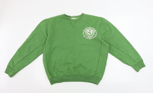 Womens UK Size L Easy Green Pullover Jumper