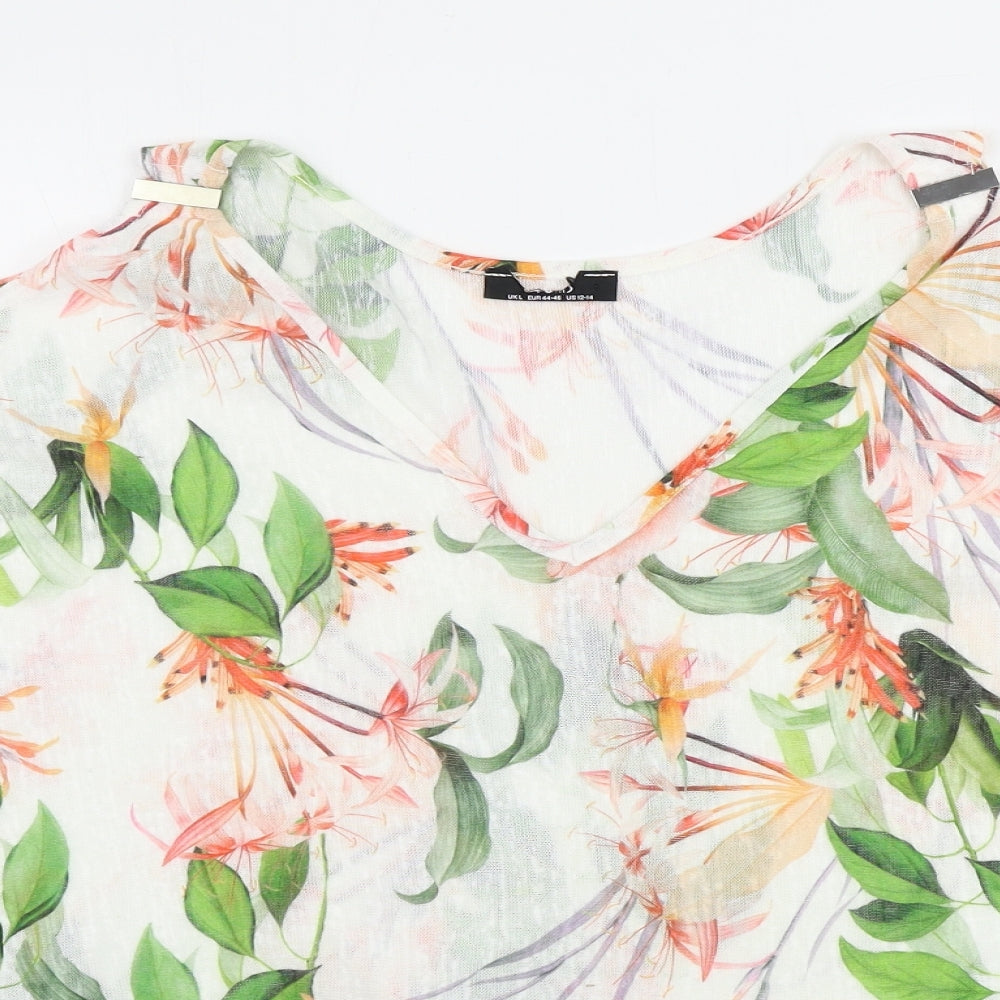 Womens UK Size 14 Preworn White Basic Blouse