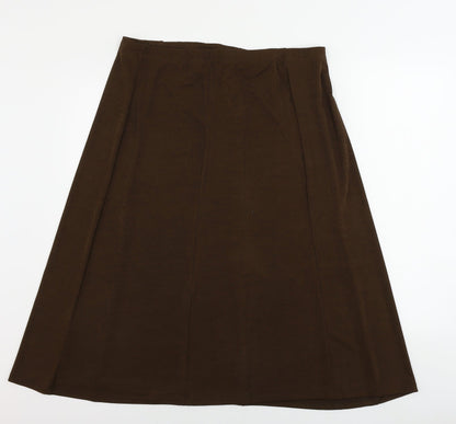 Damart Womens Brown   A-Line Skirt Size L