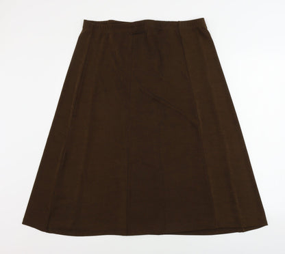 Damart Womens Brown   A-Line Skirt Size L