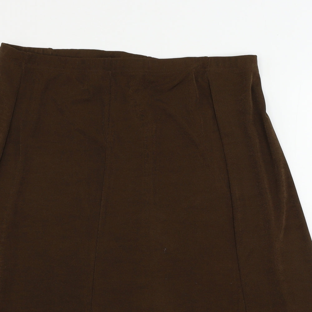 Damart Womens Brown   A-Line Skirt Size L