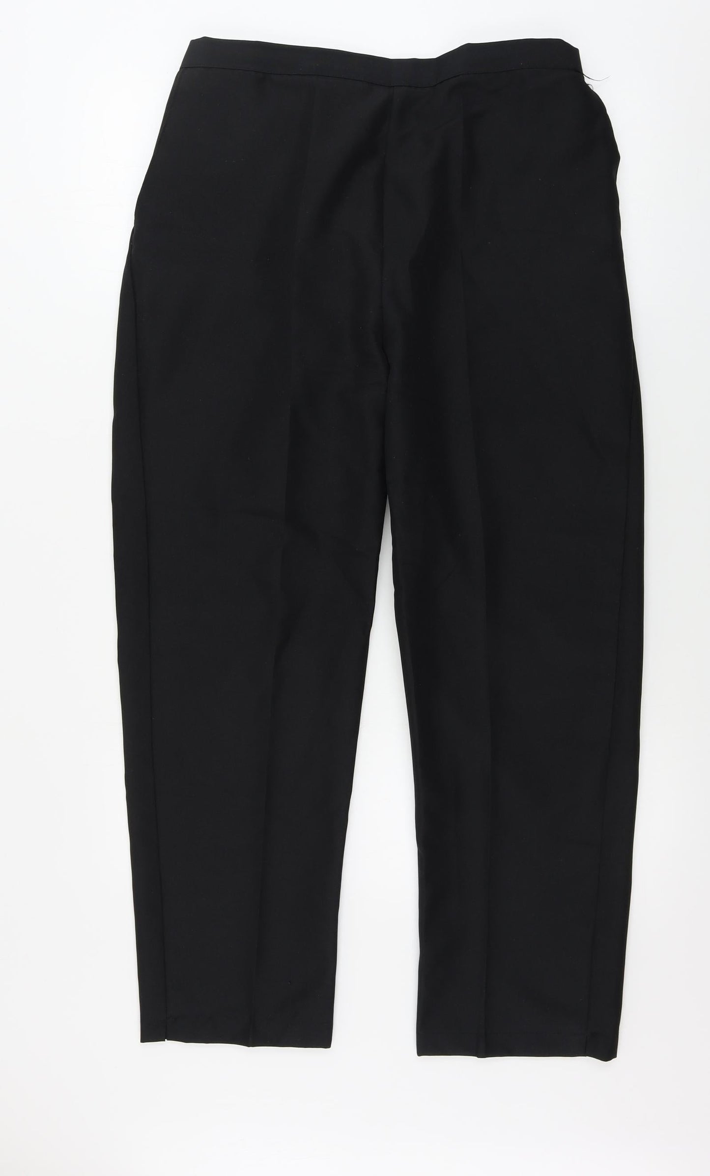 Womens UK Size 20 Preworn Regular Fit  Black Trousers
