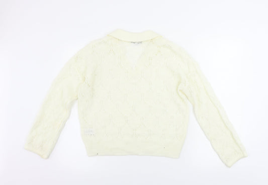 Womens UK Size 12 NEXT Ivory Pullover Jumper