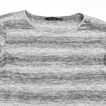 Womens UK Size 10 New Look Grey Pullover Jumper