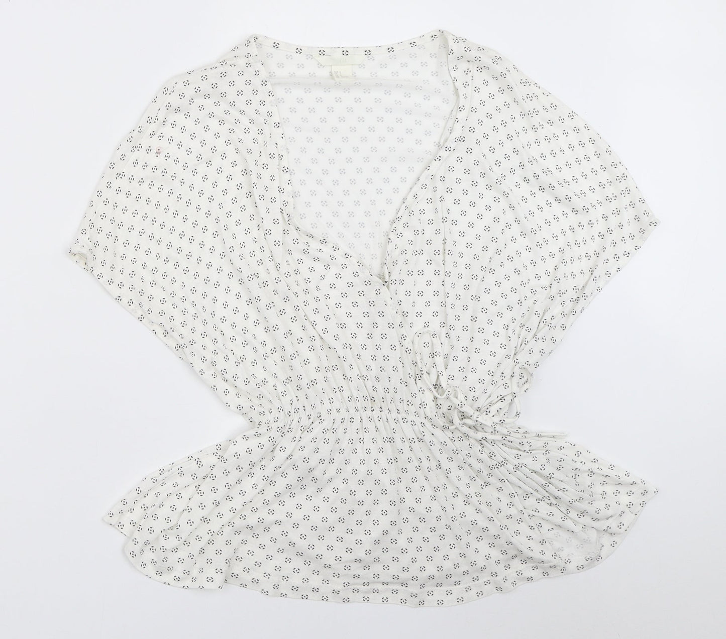 Womens UK Size S H&M White Basic Blouse