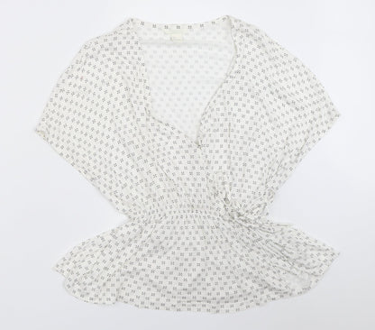 Womens UK Size S H&M White Basic Blouse