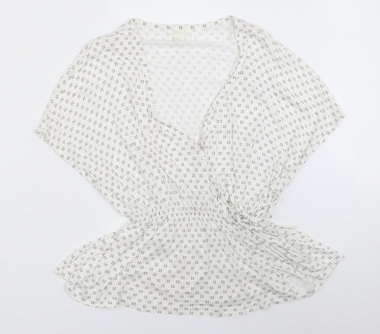 Womens UK Size S H&M White Basic Blouse