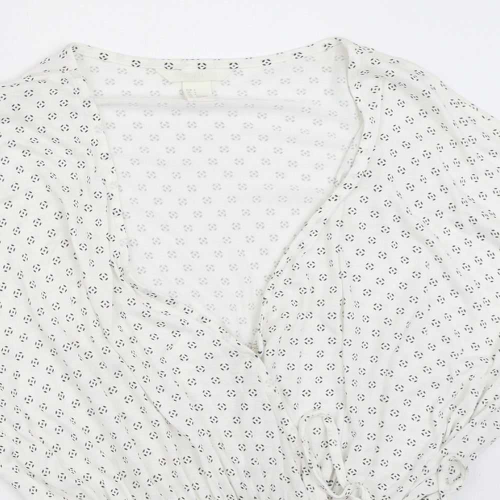 Womens UK Size S H&M White Basic Blouse