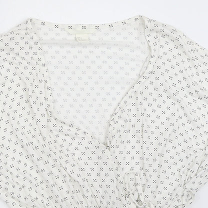 Womens UK Size S H&M White Basic Blouse