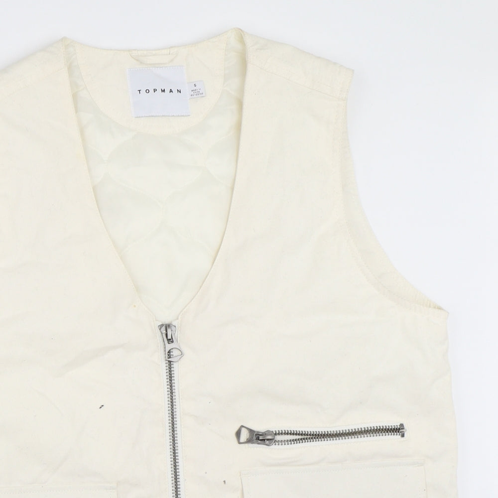 Mens UK Size S Topman Ivory Jacket