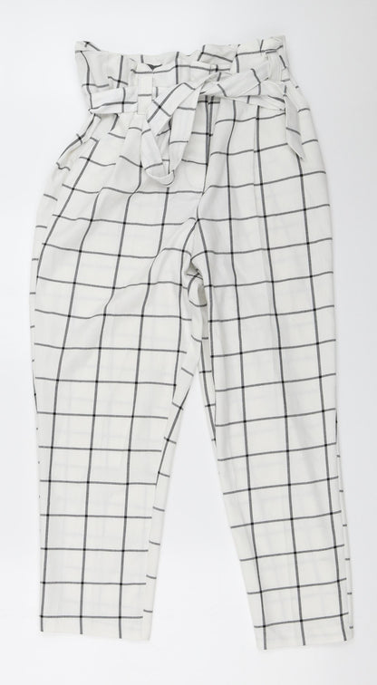 Primark Womens White   Trousers  Size 14 L26.5 in