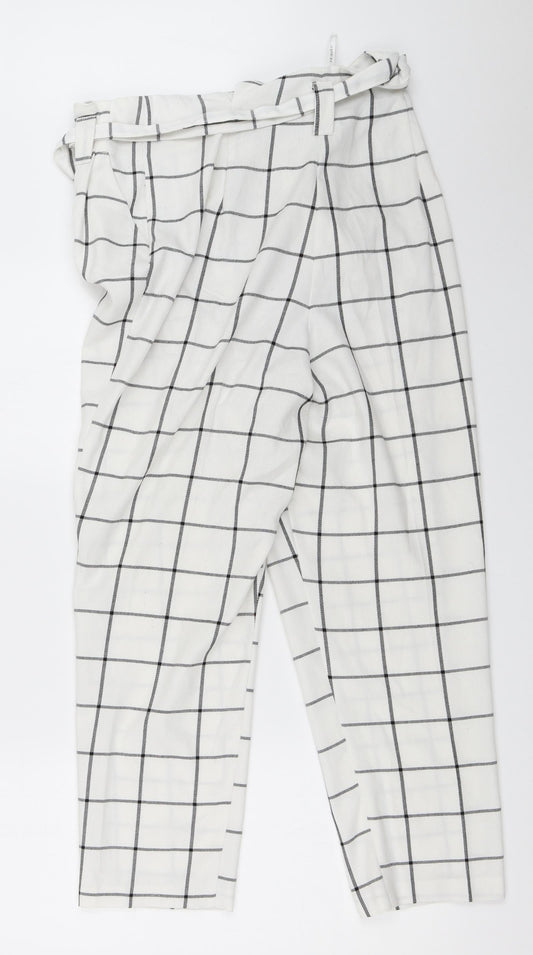 Primark Womens White   Trousers  Size 14 L26.5 in