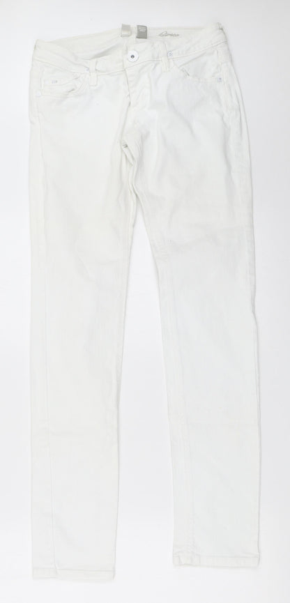 Womens UK Size 36 MNG Regular Fit Skinny White Jeans