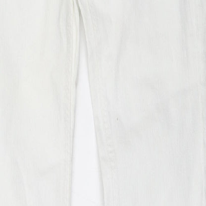 Womens UK Size 36 MNG Regular Fit Skinny White Jeans