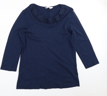 Womens UK Size 14 Julipa Blue Basic T-Shirt