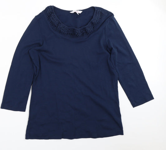 Julipa Womens Blue   Basic T-Shirt Size 14