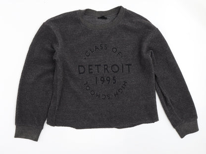 Womens UK Size 6 Topshop Grey Pullover Jumper