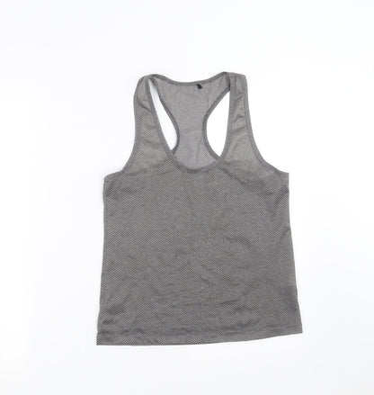 Primark Womens Grey   Basic Tank Size 8  - dotted pattern