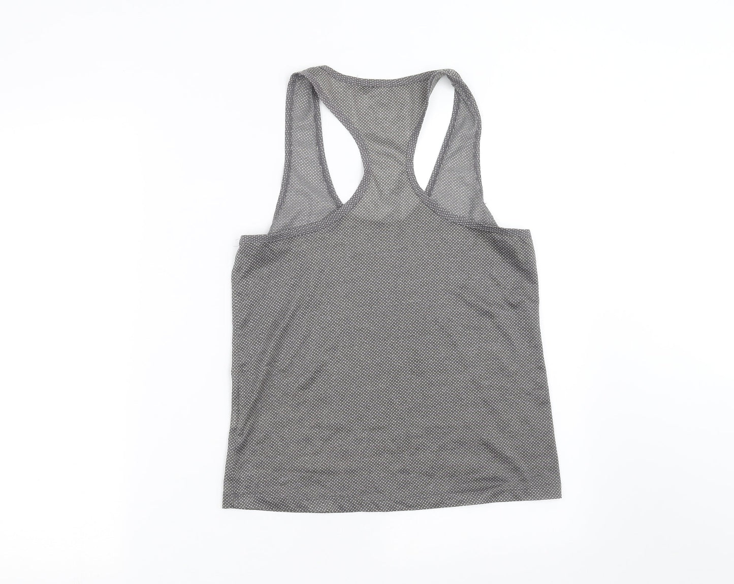 Primark Womens Grey   Basic Tank Size 8  - dotted pattern