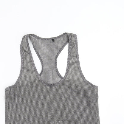 Primark Womens Grey   Basic Tank Size 8  - dotted pattern