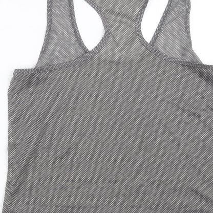 Primark Womens Grey   Basic Tank Size 8  - dotted pattern