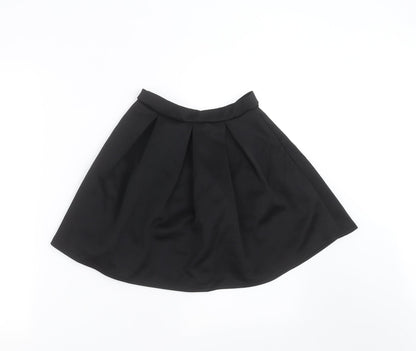 Boohoo Womens Black   A-Line Skirt Size 6