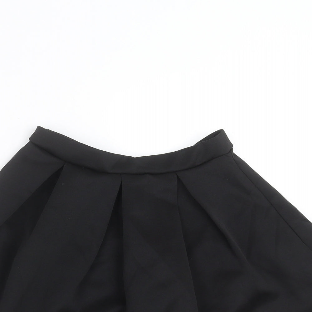 Boohoo Womens Black   A-Line Skirt Size 6