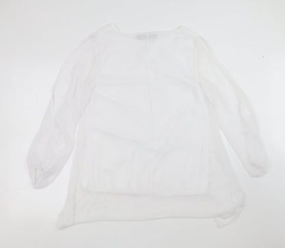 OJT Womens White   Basic Blouse Size XL  - cold Shoulder