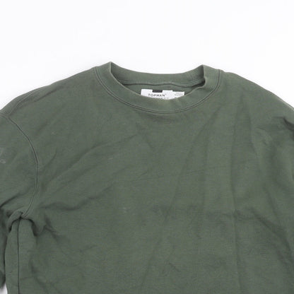 Topman Mens Green   Pullover Sweatshirt Size XS