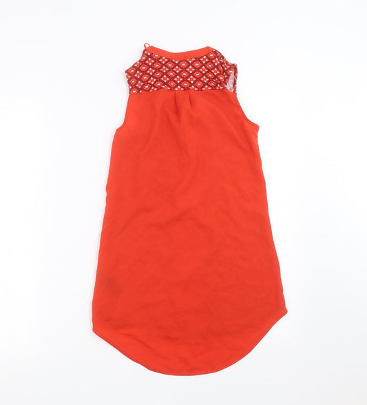 Womens UK Size 6 NEXT Red Basic Blouse