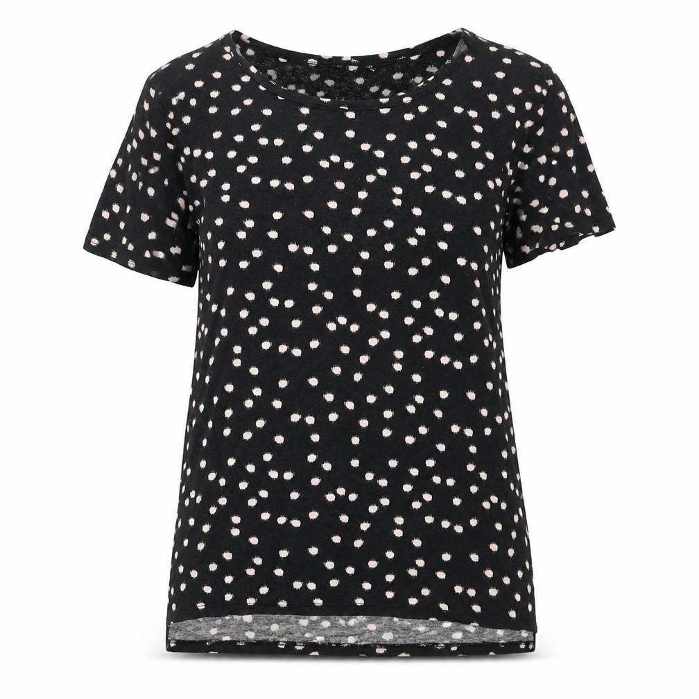 Womens UK Size 10 Debenhams Black Basic T-Shirt