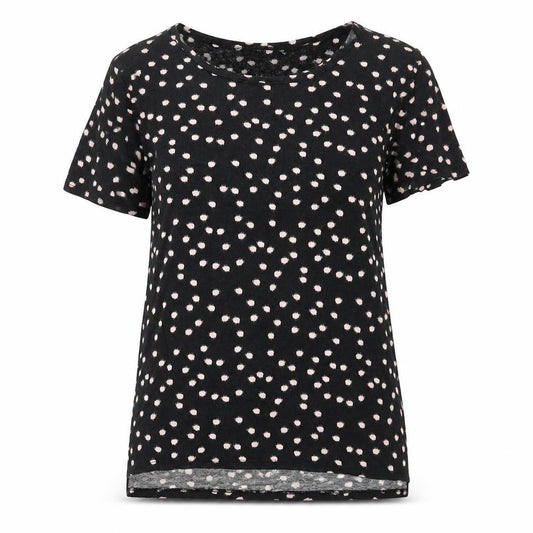 Womens UK Size 10 Debenhams Black Basic T-Shirt