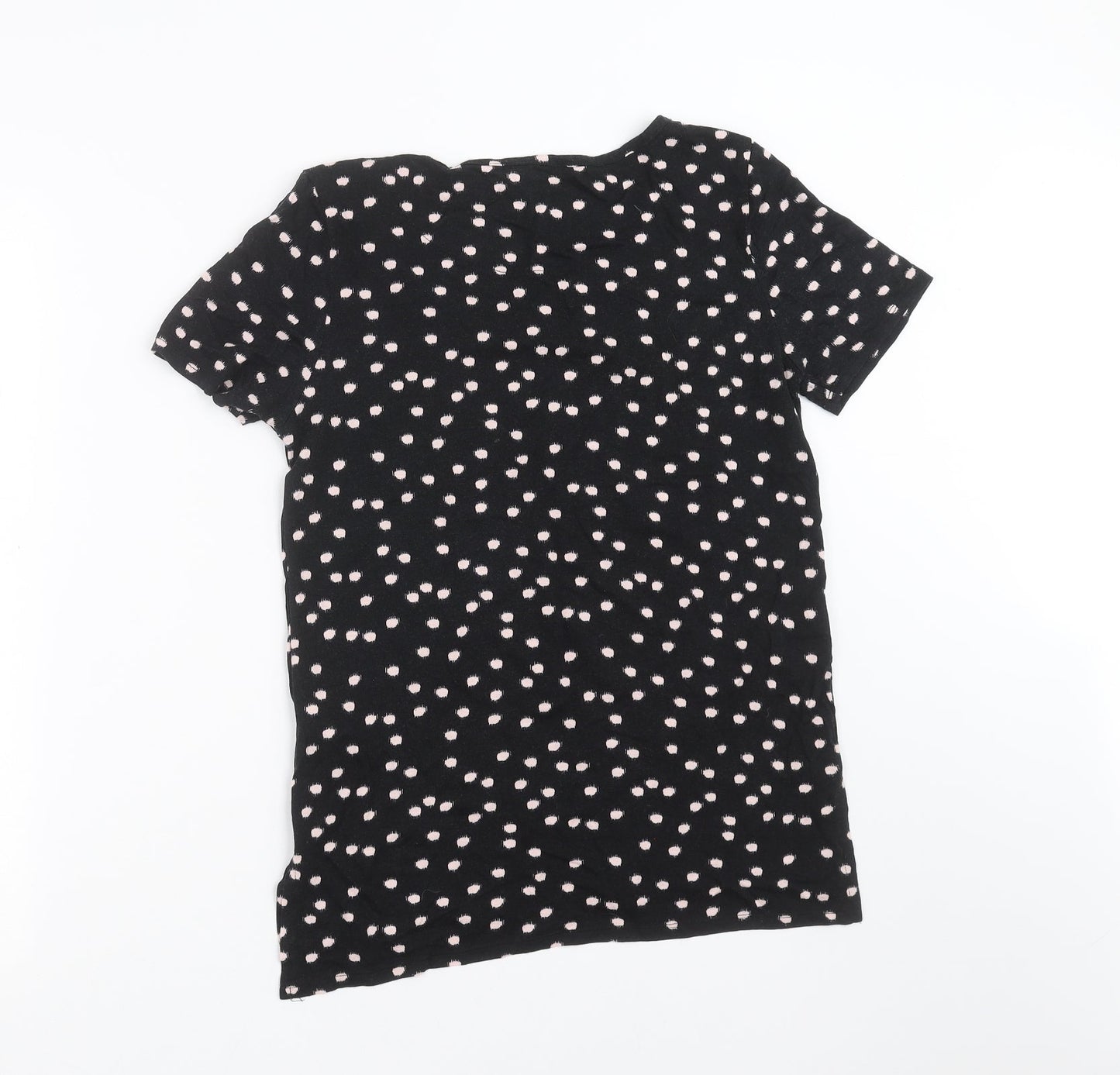Womens UK Size 10 Debenhams Black Basic T-Shirt