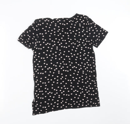 Womens UK Size 10 Debenhams Black Basic T-Shirt