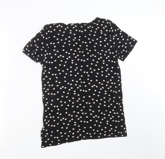 Womens UK Size 10 Debenhams Black Basic T-Shirt
