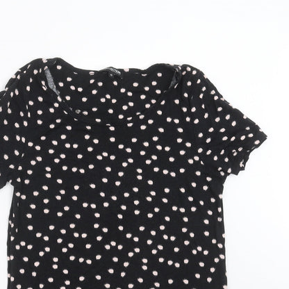 Womens UK Size 10 Debenhams Black Basic T-Shirt