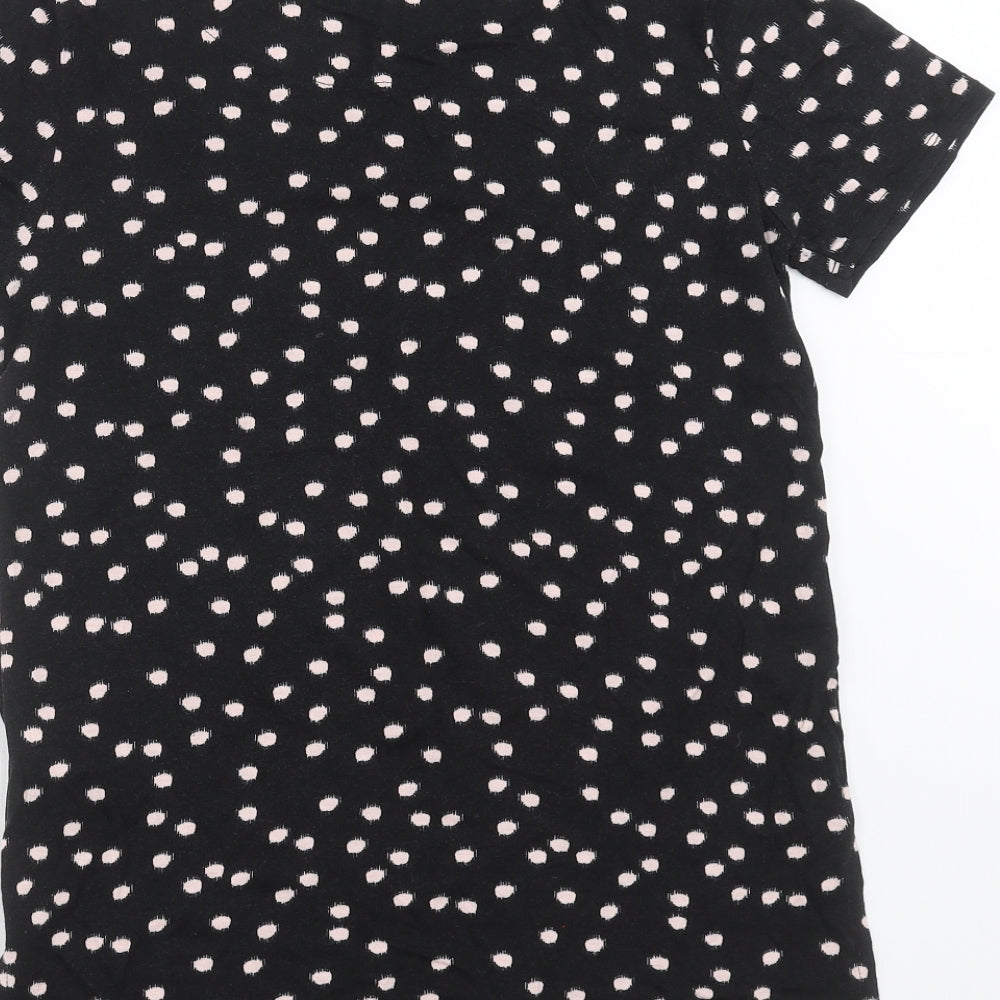 Womens UK Size 10 Debenhams Black Basic T-Shirt