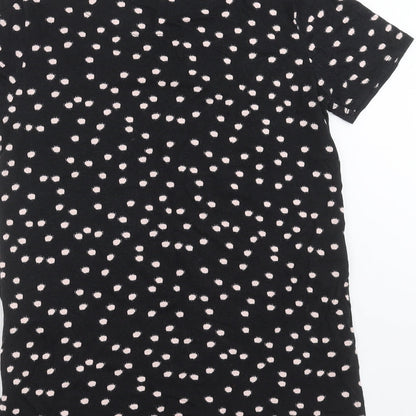 Womens UK Size 10 Debenhams Black Basic T-Shirt
