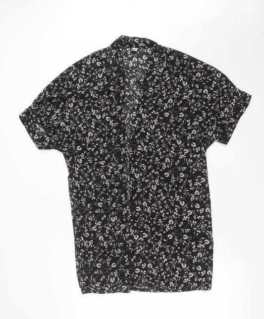Divided by H&M Womens Black Floral  Cardigan Jumper Size XS