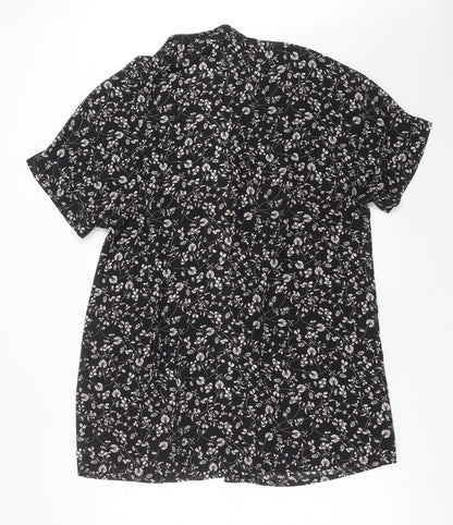 Divided by H&M Womens Black Floral  Cardigan Jumper Size XS